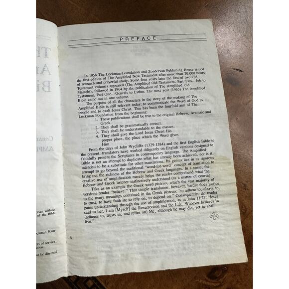 Amplified Bible New Testament Zondervan (1987, Soft Cover, Pocket Version) - Picture 10 of 10